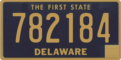 DE license plate 782184