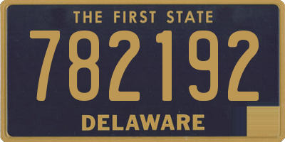 DE license plate 782192