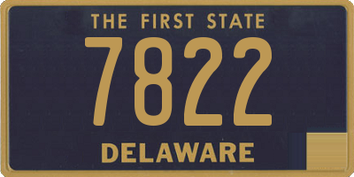 DE license plate 7822