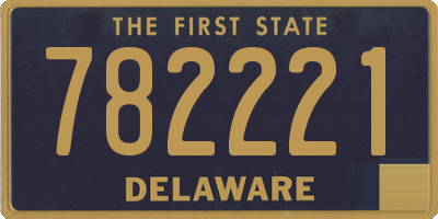 DE license plate 782221