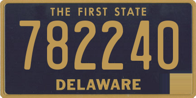 DE license plate 782240