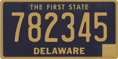 DE license plate 782345