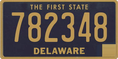 DE license plate 782348