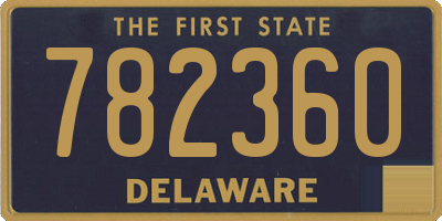 DE license plate 782360