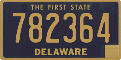 DE license plate 782364