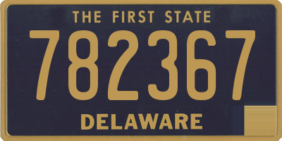 DE license plate 782367