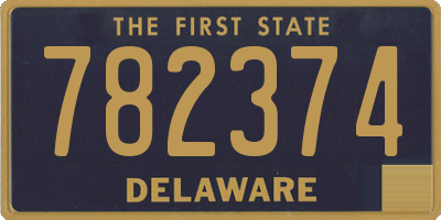 DE license plate 782374