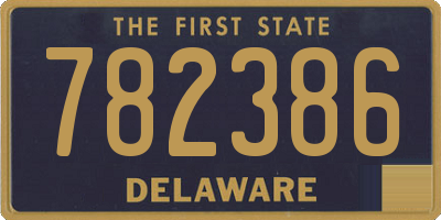 DE license plate 782386