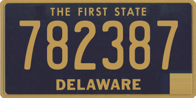 DE license plate 782387