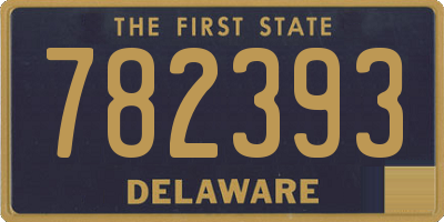 DE license plate 782393
