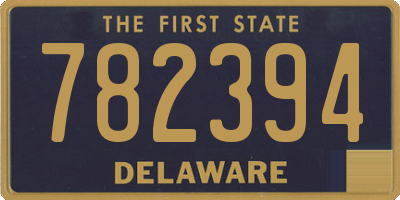 DE license plate 782394