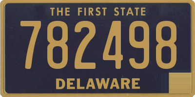 DE license plate 782498