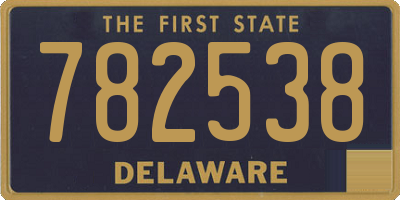 DE license plate 782538