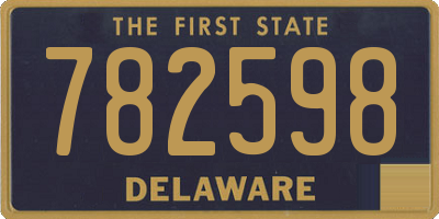 DE license plate 782598