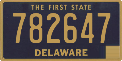 DE license plate 782647