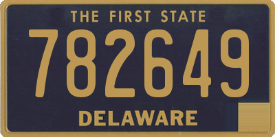 DE license plate 782649