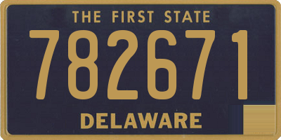DE license plate 782671