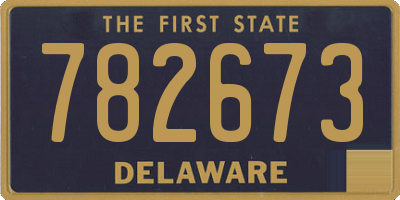 DE license plate 782673