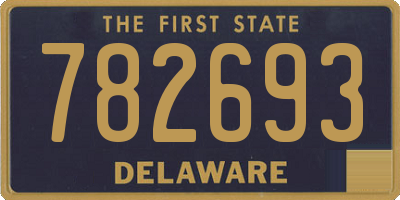 DE license plate 782693