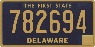 DE license plate 782694