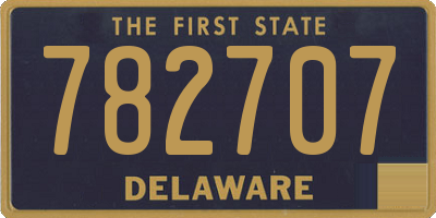 DE license plate 782707
