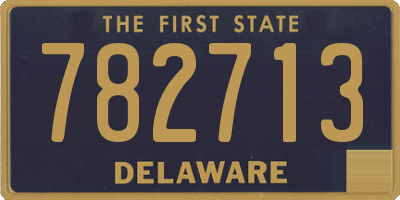 DE license plate 782713