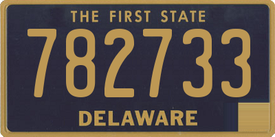 DE license plate 782733
