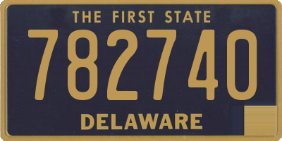 DE license plate 782740