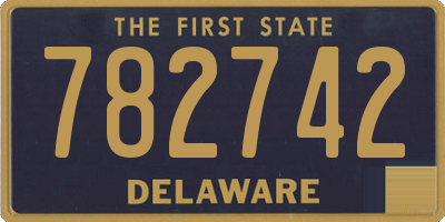 DE license plate 782742