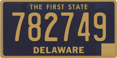 DE license plate 782749