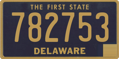 DE license plate 782753