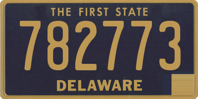 DE license plate 782773