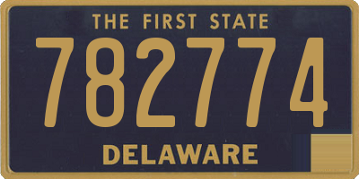 DE license plate 782774