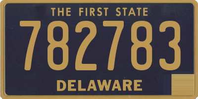 DE license plate 782783