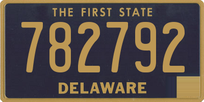 DE license plate 782792