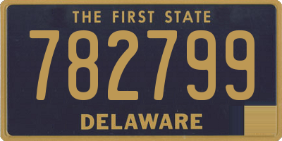 DE license plate 782799