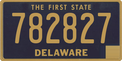 DE license plate 782827
