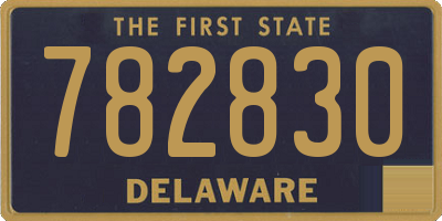 DE license plate 782830