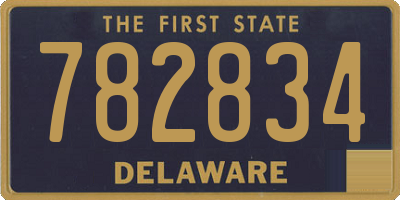 DE license plate 782834