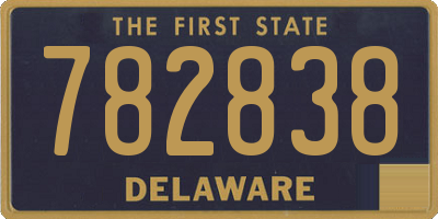 DE license plate 782838
