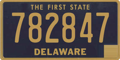 DE license plate 782847