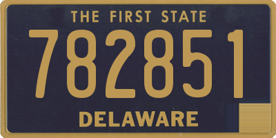 DE license plate 782851