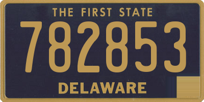 DE license plate 782853