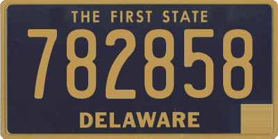 DE license plate 782858