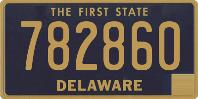 DE license plate 782860