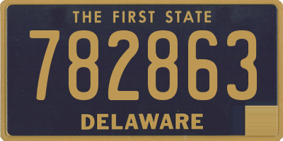 DE license plate 782863