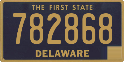 DE license plate 782868