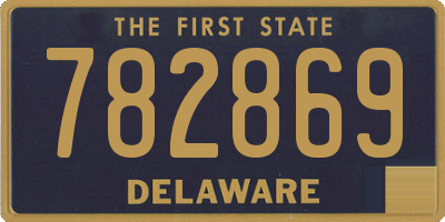 DE license plate 782869