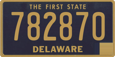 DE license plate 782870