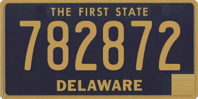 DE license plate 782872